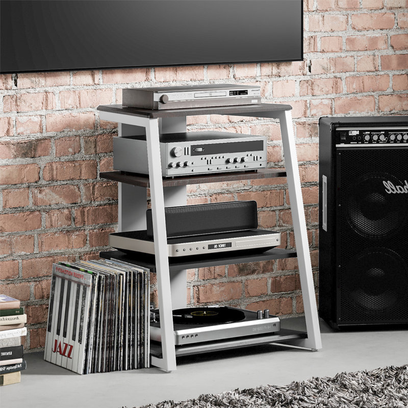 H Media Shelves, Gray/White