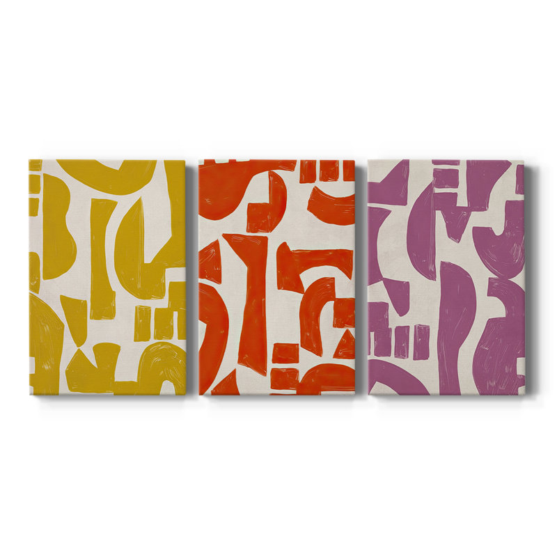 Espacio I  -Custom Wrapped Gallery Canvas - 3 Pieces