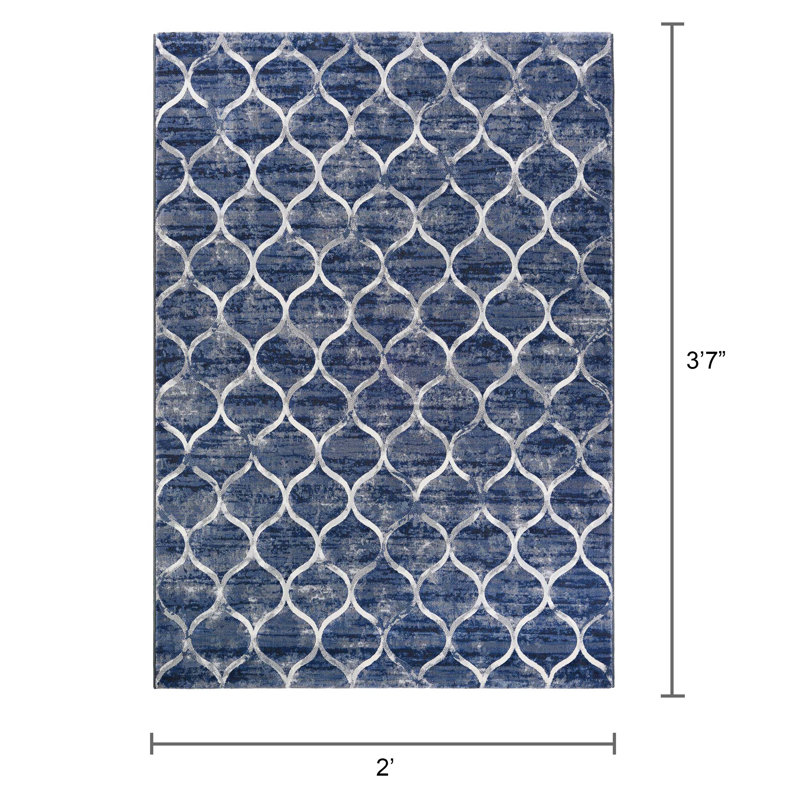 Tapis performance bleu Sultan, Rectangle 2 pi x 3 pi 7 po