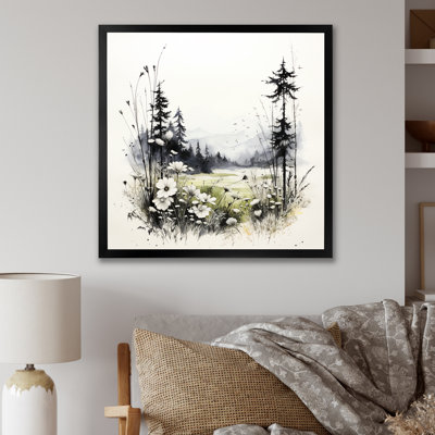 Faune sauvage, fleurs d'hiver sur toile