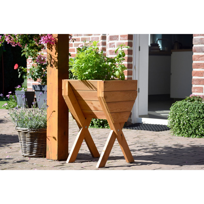 Aalayah Wood Elevated Planter