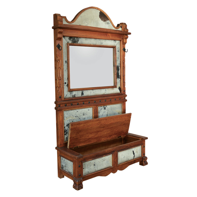 Rancho Vista Hall Tree, Brown/White/Black