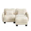 Canapé en L avec support en chenille avec coussin de taille délicate, conception ergonomique en courbe, avec repose-pieds mobile, assemblage facile pour le salon-461524824