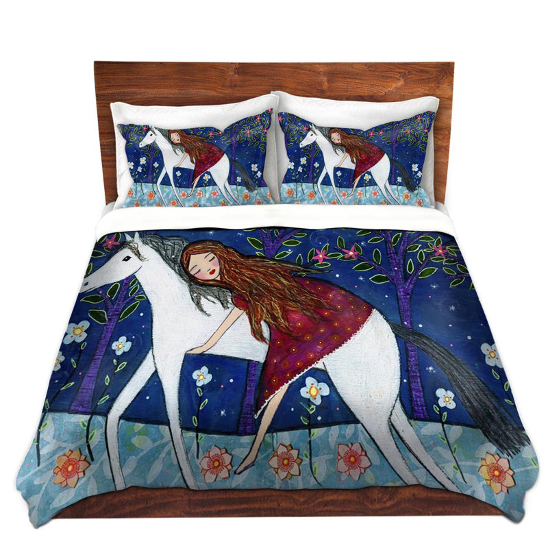 Modern & Contemporary Polyester Duvet Cover, Twin Duvet Cover + 1 Standard Sham