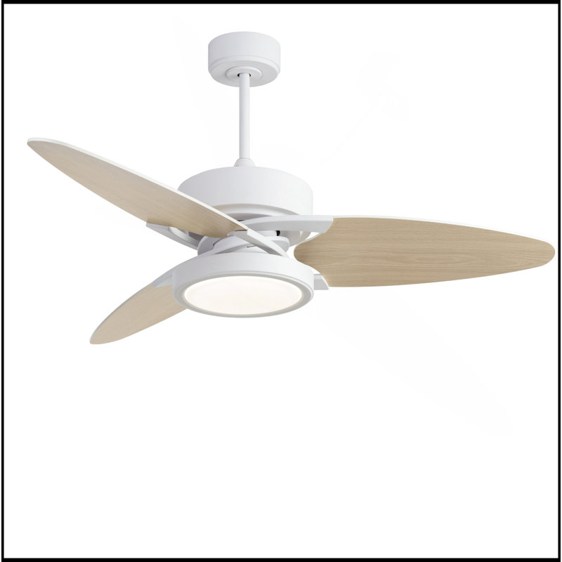 Light Pro 52 In. LED Indoor White Smart Ceiling Fan With Remote Control, White