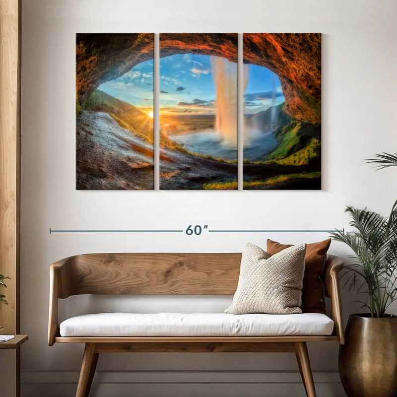 Kerrick Seljalandsfoss Sunburst, 32" H x 50" W