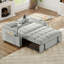 Canapé extensible avec rangement, structure en métal et mousse, gris moderne pour petits espaces-1623266413