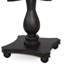 Ensemble de table à manger 7 pièces comprenant une table ronde de 48 po avec piédestal et 6 chaises de salle à manger en similicuir vert saule, noir sablé-141864261-141864265