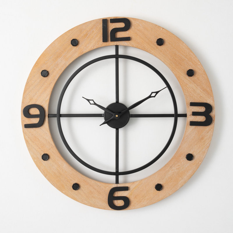 Très grande horloge murale 23,5 po