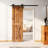 X Design Colour Solid Pine Wood Unassembled Door with Black Rustic Installation Hardware Kit-71801250-71801249