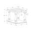 Table de chevet carrée en placage brun, 2 niveaux, table d'appoint pour la chambre à coucher, table de chevet en placage, finition de couleur