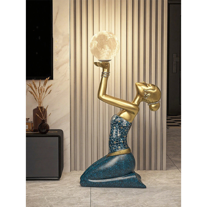 Light Luxury Style Resin and PVC Art Floor Lamp