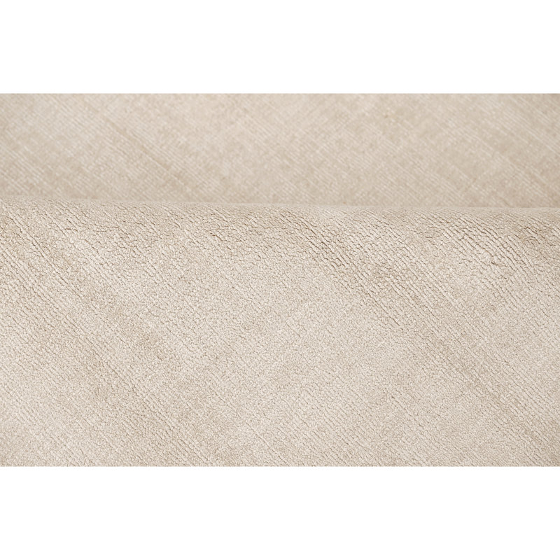 Tapis rectangulaire en soie noué à la main beige, Rectangle 12 pi x 15 pi