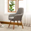 Fauteuil d'appoint contemporain en tissu, gris-1030367903