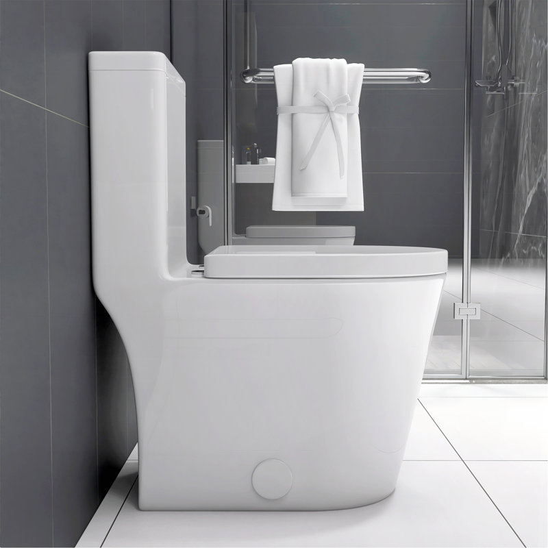 Petite toilette compacte une pièce à double chasse