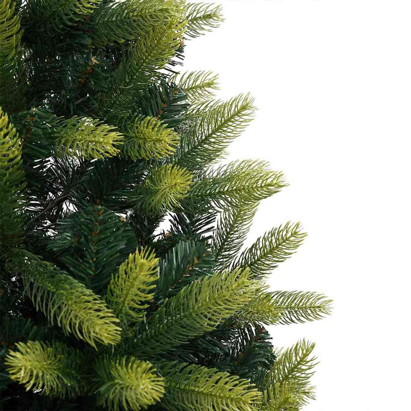 Artificial Hinged Christmas Tree 150 LEDs Green, 4.92' H, Red