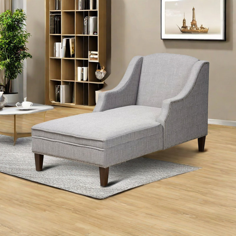 Élégante chaise en bois massif, Gris clair