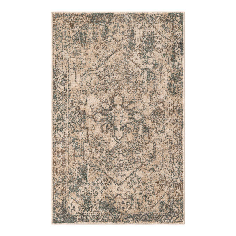 Tapis crème / brun Mosely Orentiel, Rectangle 3 pi 3 po x 5 pi 3 po