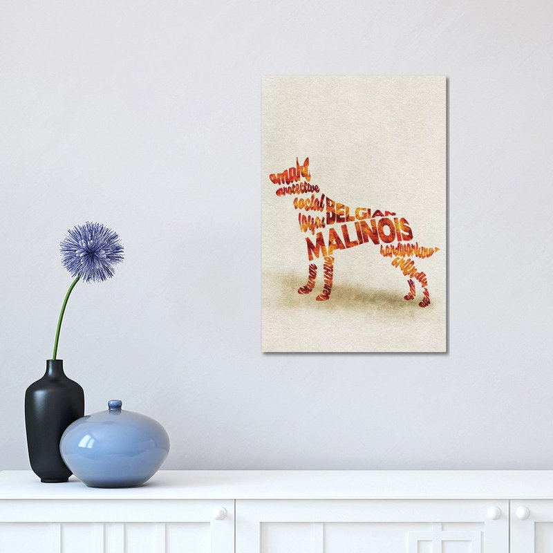 Belgian Malinois by Ayse Deniz Akerman - Wrapped Canvas Print, 30.48 cm H x 45.72 cm W