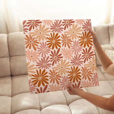Floral Retro Flowers VI Retro Unframed Art Print