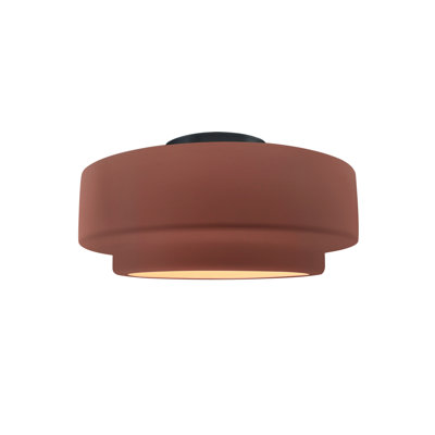 Radiance Ceramic Semi Flush Mount - Replaceable Bulb