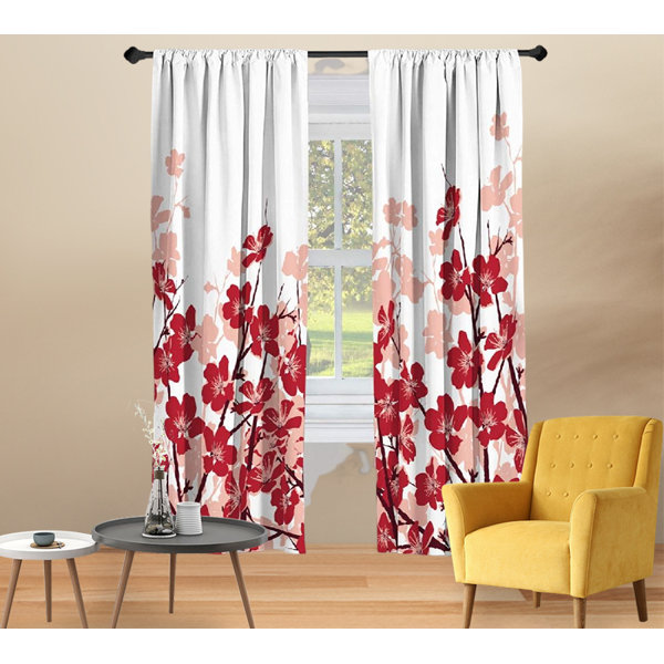 Winston Porter Emit Microfiber Room Darkening Curtain Pair | Wayfair