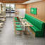Banc rembourré en similicuir Nordic Modern Cafe