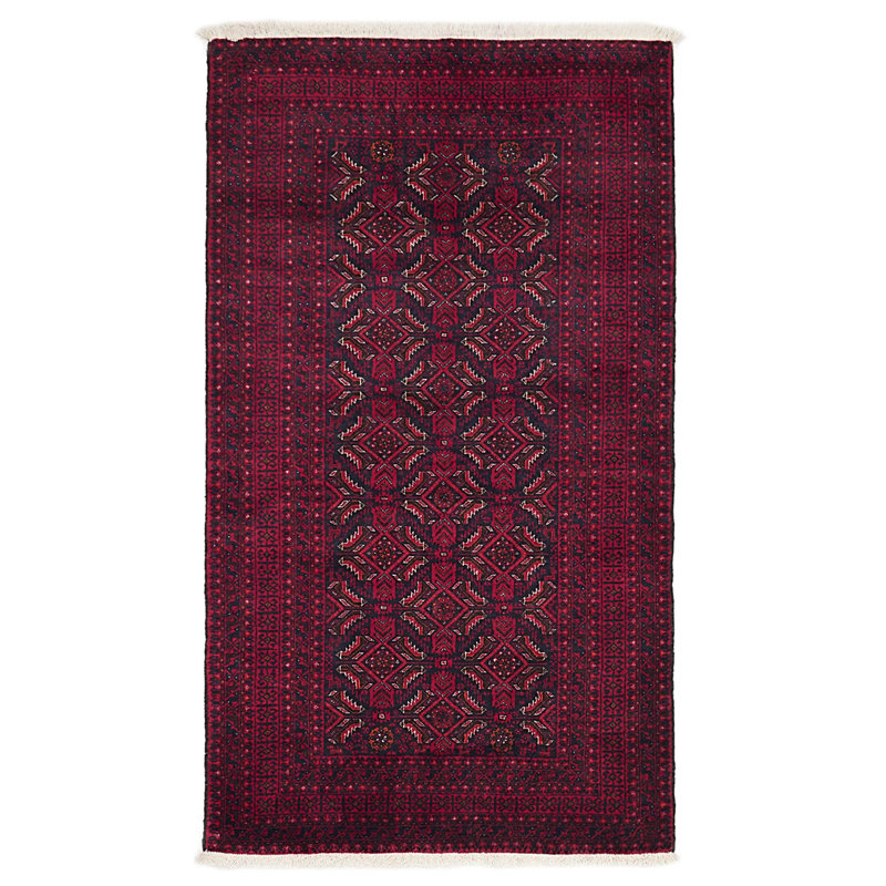 Tapis rouge Teimani 3 pi 7 po x 6 pi 4 po