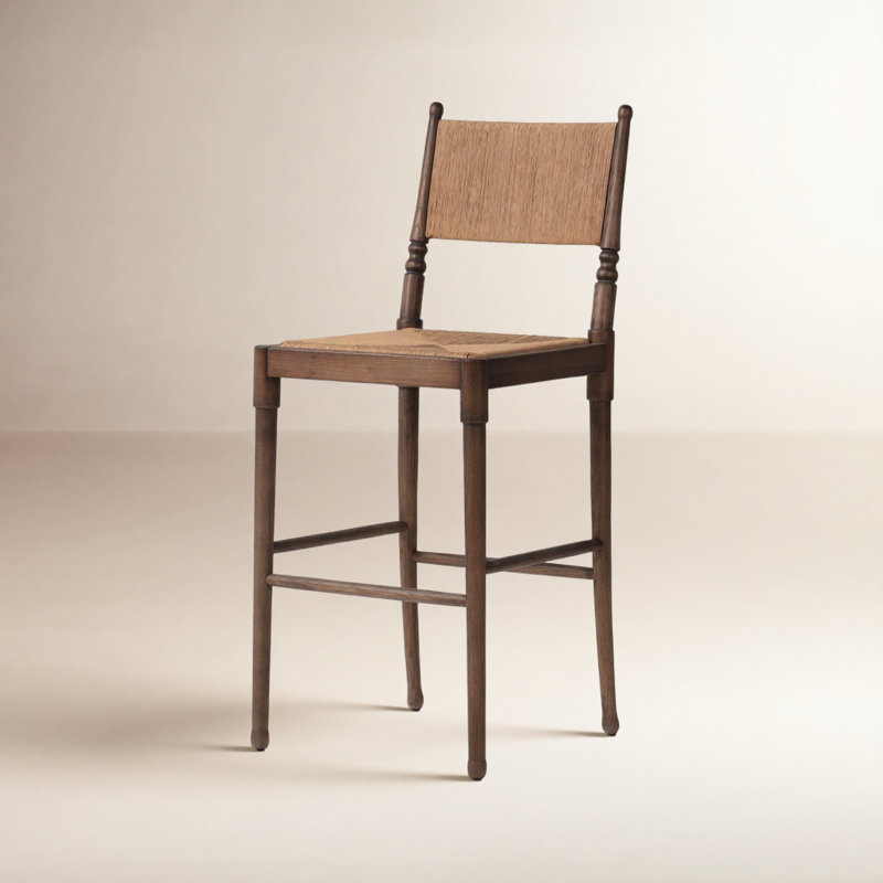 Fayth Bar Stool, Bar Stool (29.5" Seat Height), Antique Walnut