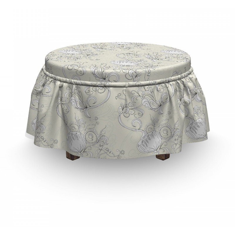 Housse pour à repose-pieds bridal à branche romantique