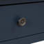 Console en bois de pin massif 48 po, table d'appoint moderne avec 3 tiroirs de rangement et 2 tablettes. Facile à assembler (bleu marine + plateau brun (ancien SKU: W120246667-1160974514-1160974515