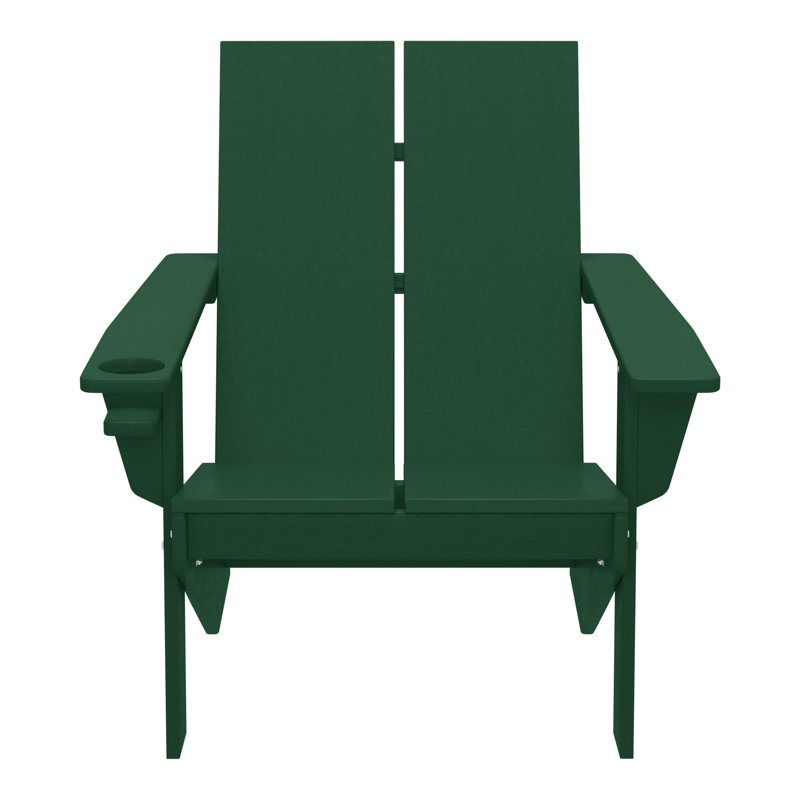 Chaise Adirondack moderne en poly (ensemble de 4), noir, Vert