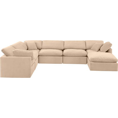 Itala Velvet U-Shaped Sectional Reversible
