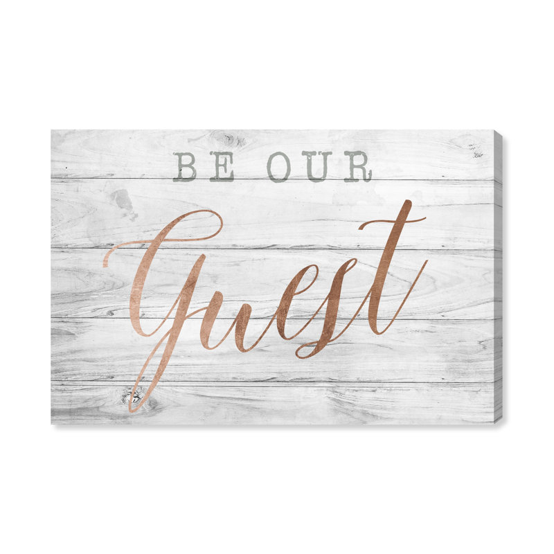«Be Our invité Copper», reproduction d'art textuel sur toile, H 24 po x l 36 po x 1,5 po