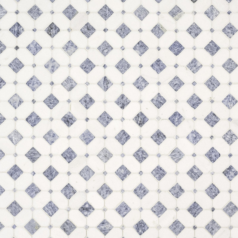 Loredana Array 12 in. x 12 in. Polished Marble Mosaic Floor and Wall Tile