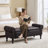 Tufted Upholstered Storage Bench with Nailhead Trim and Rolled Arm Design-1768078724-1768078726