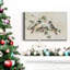 Chickadees and Holly, toile tendue avec châssis de qualité supérieure - prête à être accrochée-2137658877