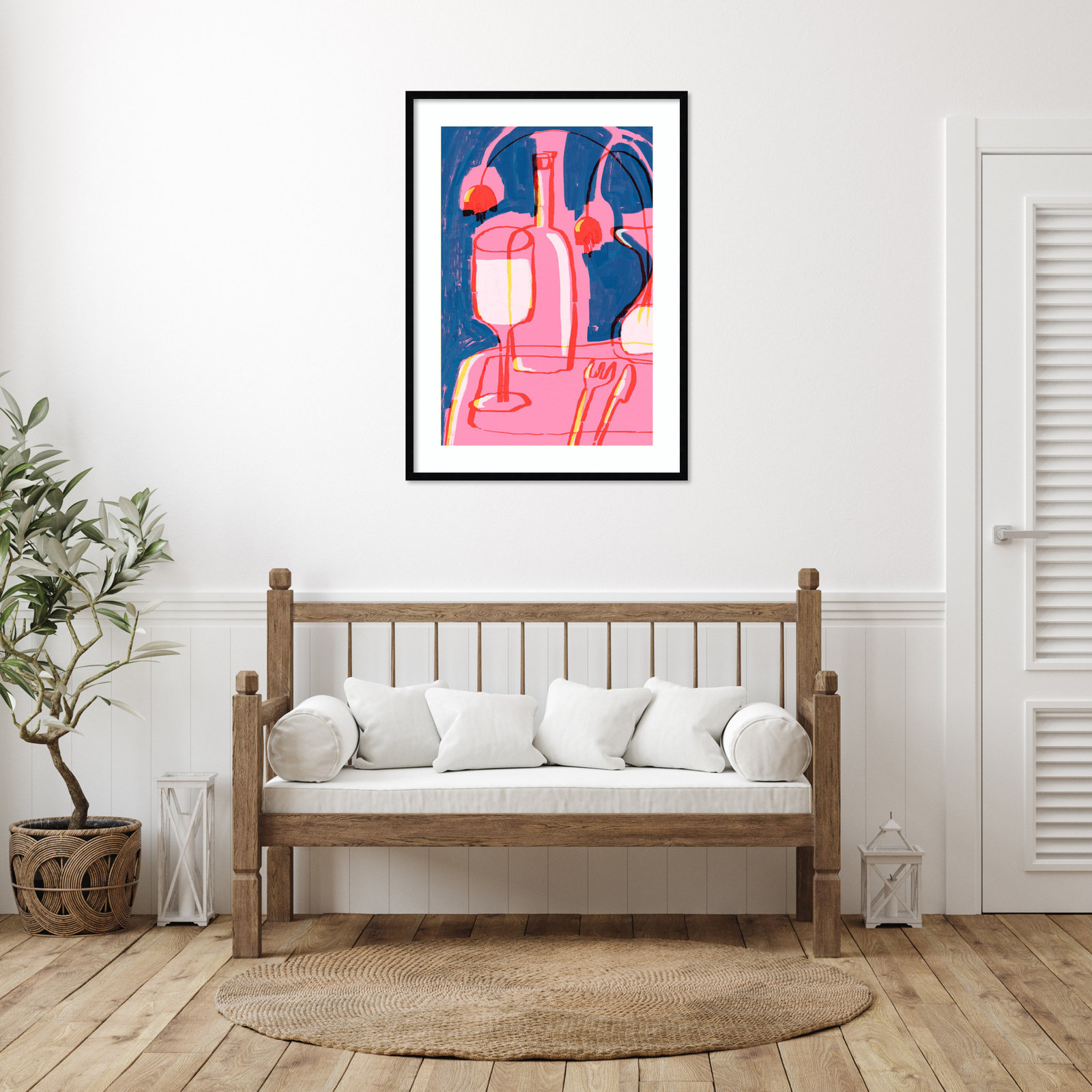 Galya "Neon Still Life No. 4" Print, 41" H x 30" W, Black