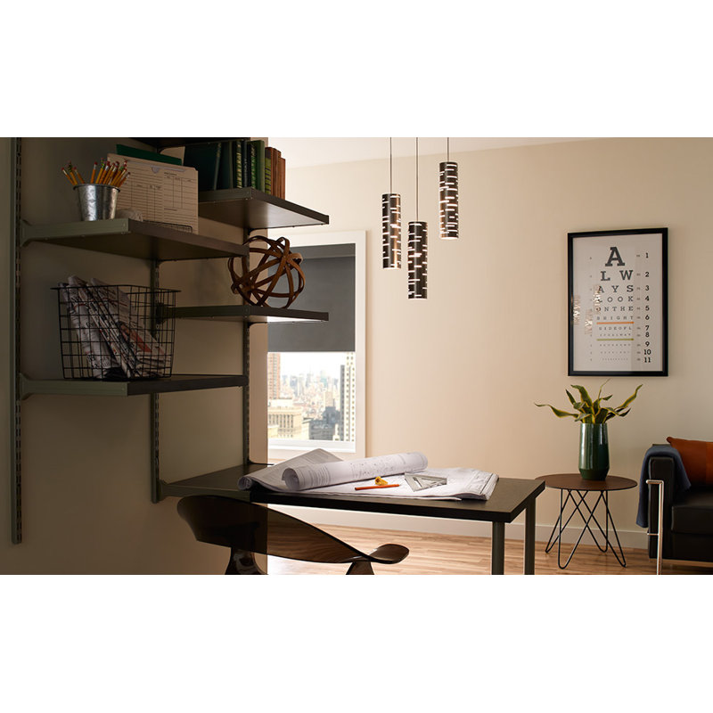 Chouinard 1-Light Cylinder Pendant, 90 CRI 3000K LED, Satin Nickel
