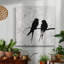 Silhouette d'oiseau II - Toile tendue avec châssis de qualité supérieure - prête à être accrochée
