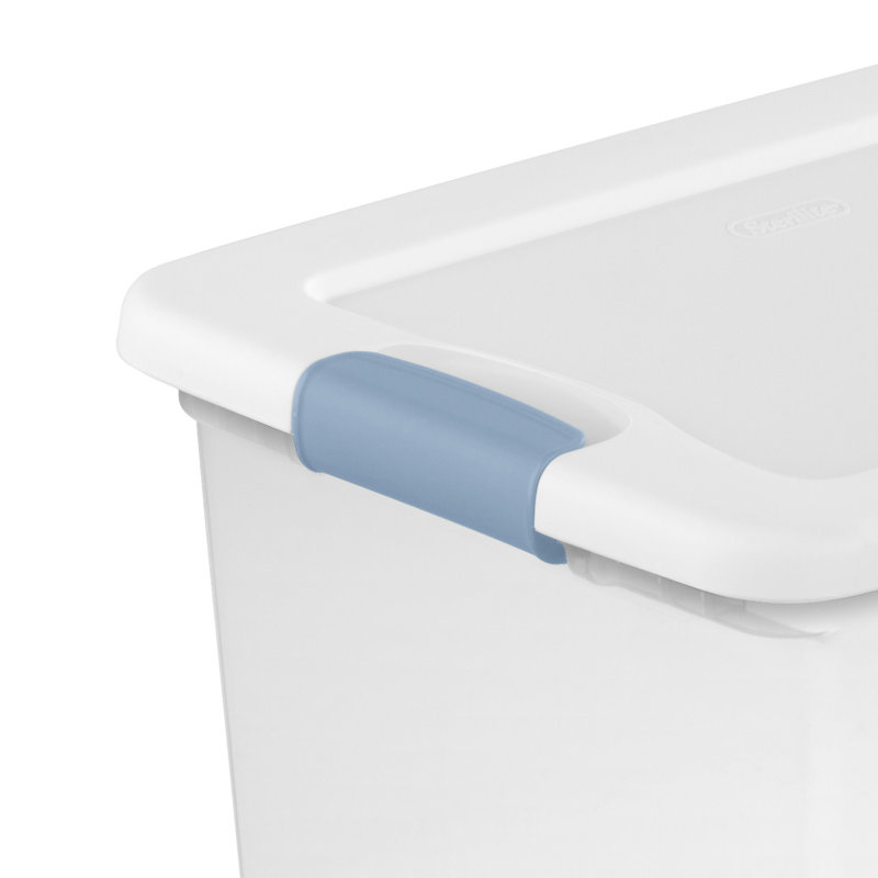 Sterilite Plastic Clear Stackable Latching Storage Box Container