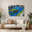 Art mural bleu en métal Sports-1735394132