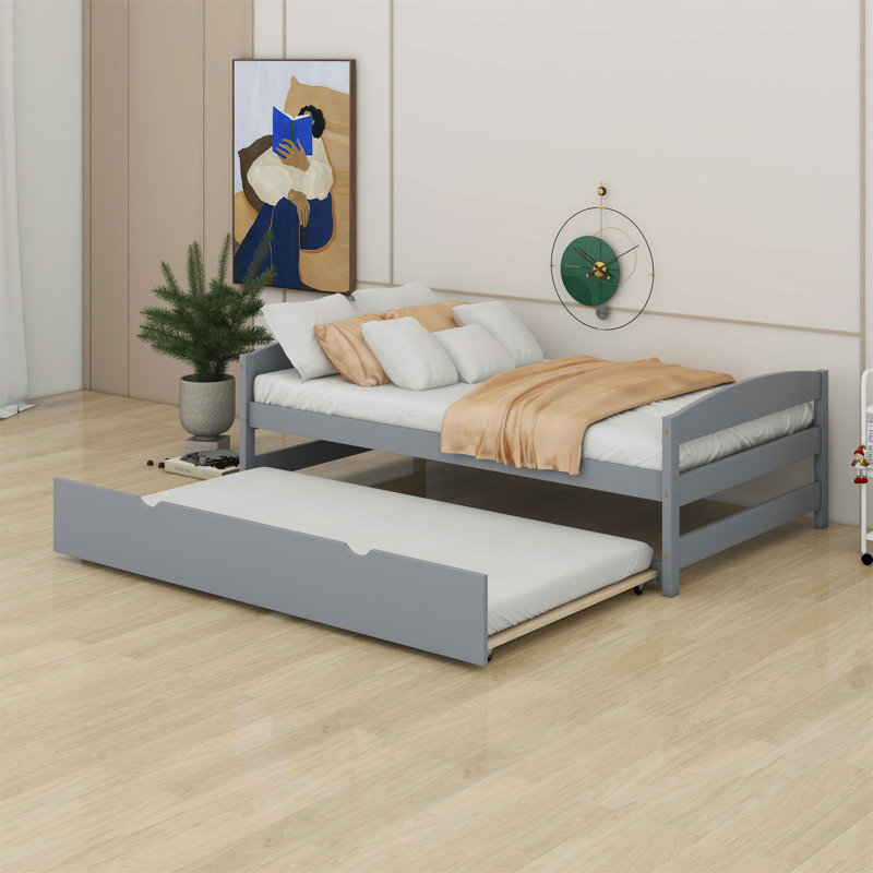 Lit plateforme avec lit gigogne