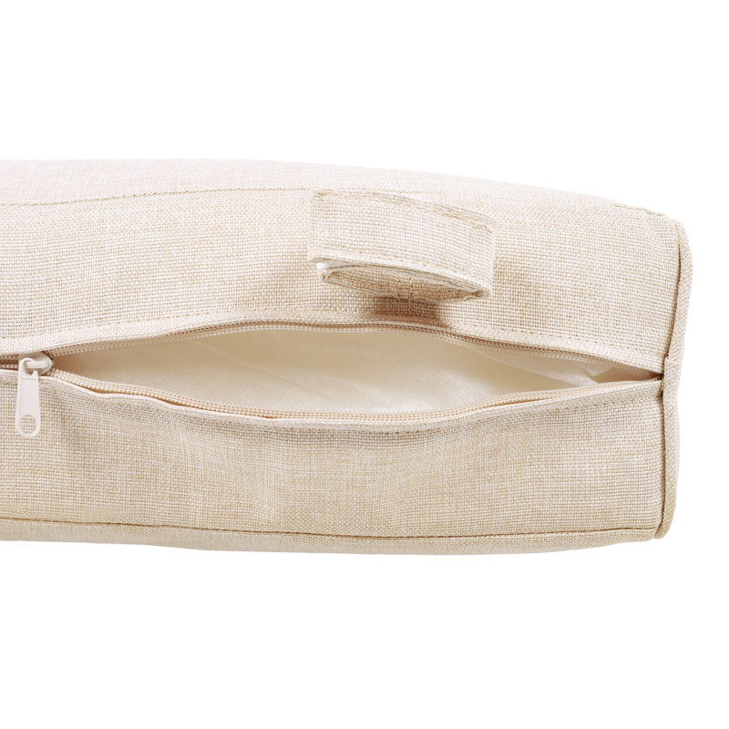 Outdoor Lounge Chair With Beige Cushion And White Wood - Ideal For Poolside Or Fire Pit Reading Relaxing, White