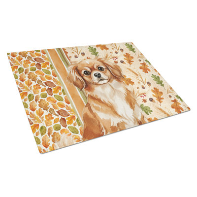 Planche à découper en verre Red Tibetan Spaniel Heirloom
