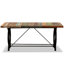 Isiah Solid Wood Top Metal Base Dining Table