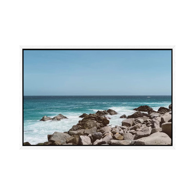 Cabo Boat III by Bethany Young - Print on Canvas, 101.6cm H x 152.4cm W x 3.81cm D, White Framed
