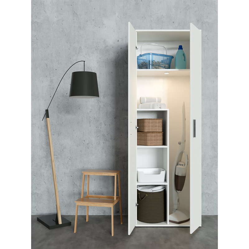 White Utility Closet System, White/Black
