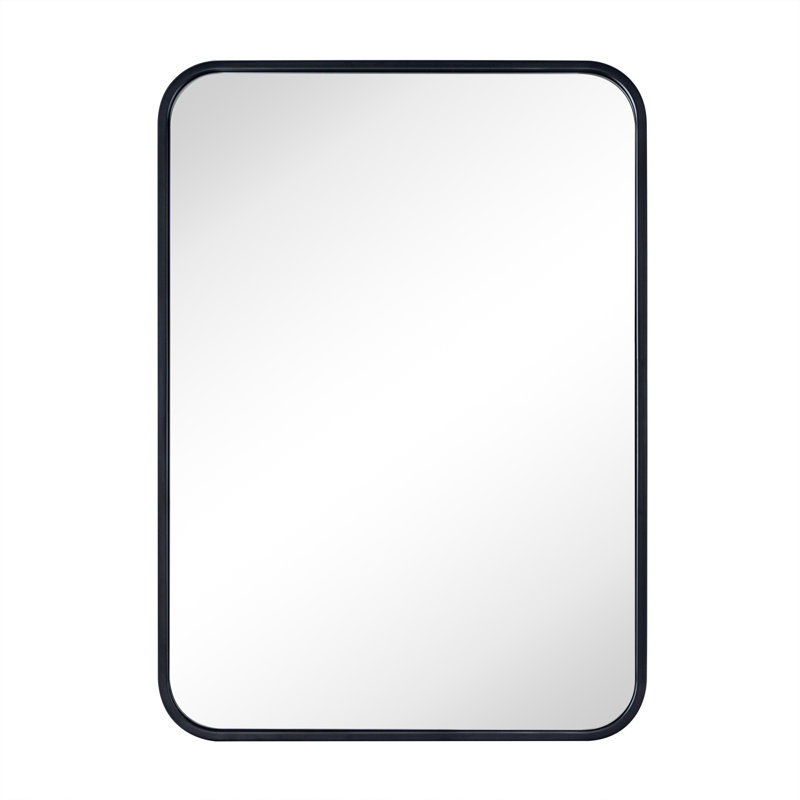 Miroir de salle de bain Aria, Noir mat, 28 po x 20 po