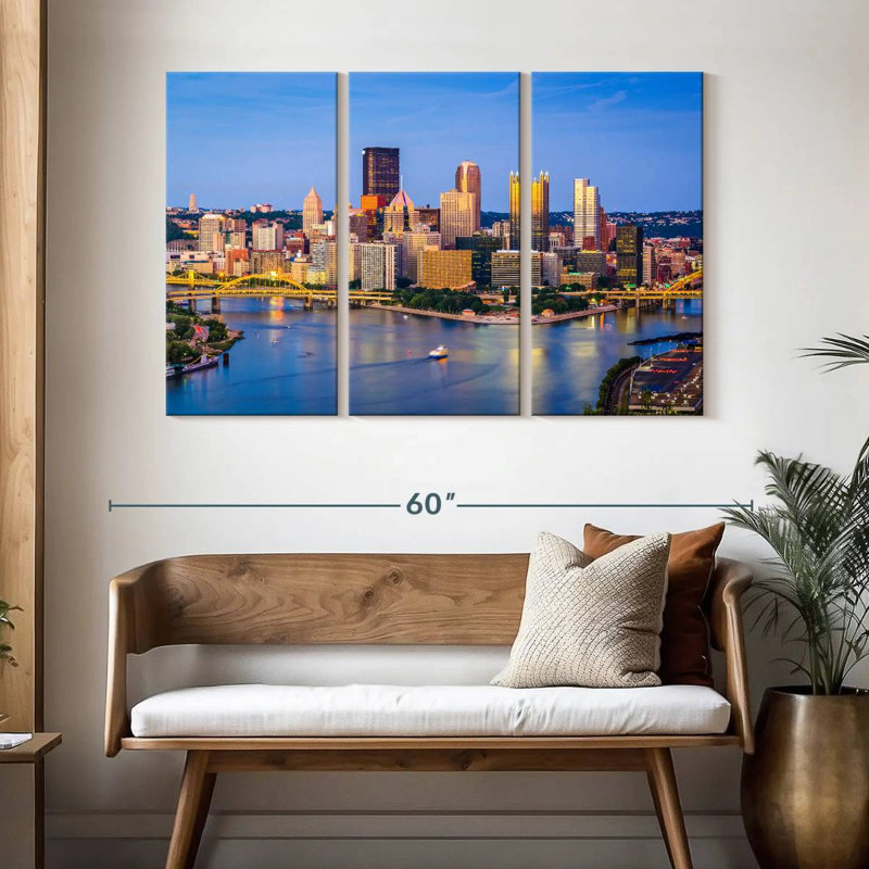 Vue de Sirci à Pittsburgh, H 32 po x l 50 po